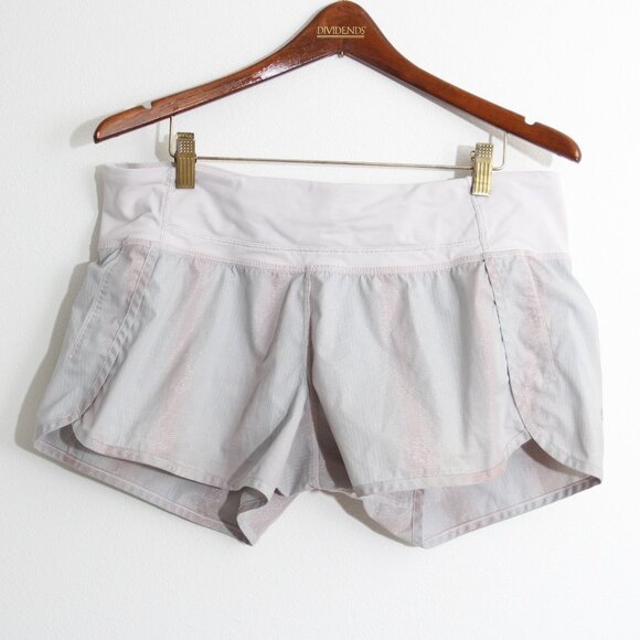 Lululemon Run Times Short *2-way Stretch Shimmery Sparkle Stripe Liner Size 10 - Picture 3 of 16